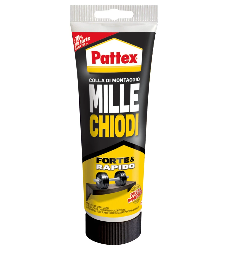 Adesivo acrilico henkel pattex millechiodi original forte e rapido, 250 gr